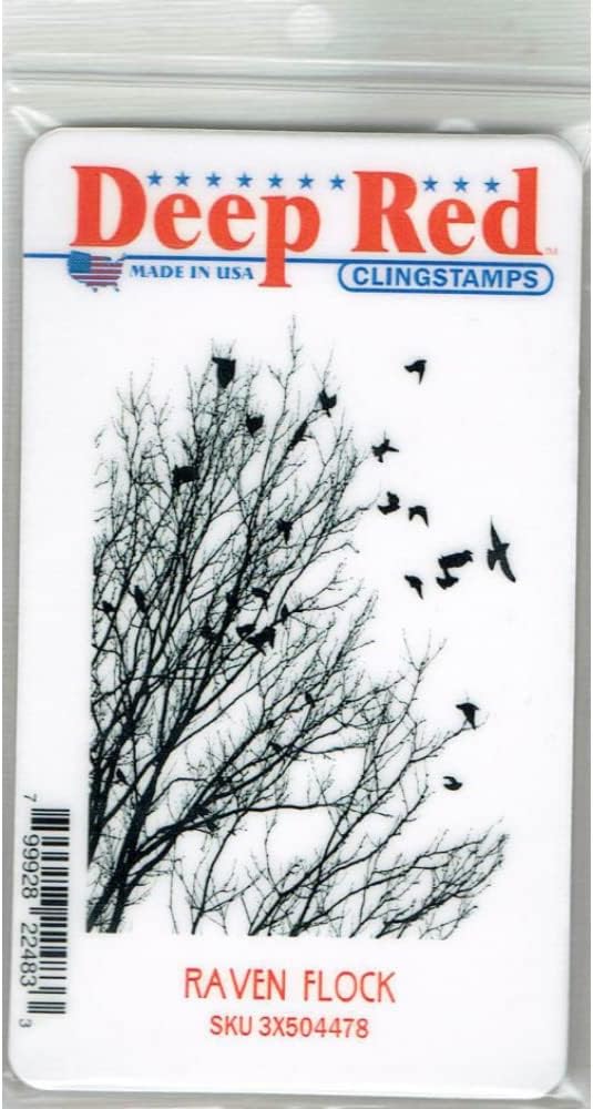 Deep Red Cling Stamp 2"X3"-Raven Flock (並行輸入品)