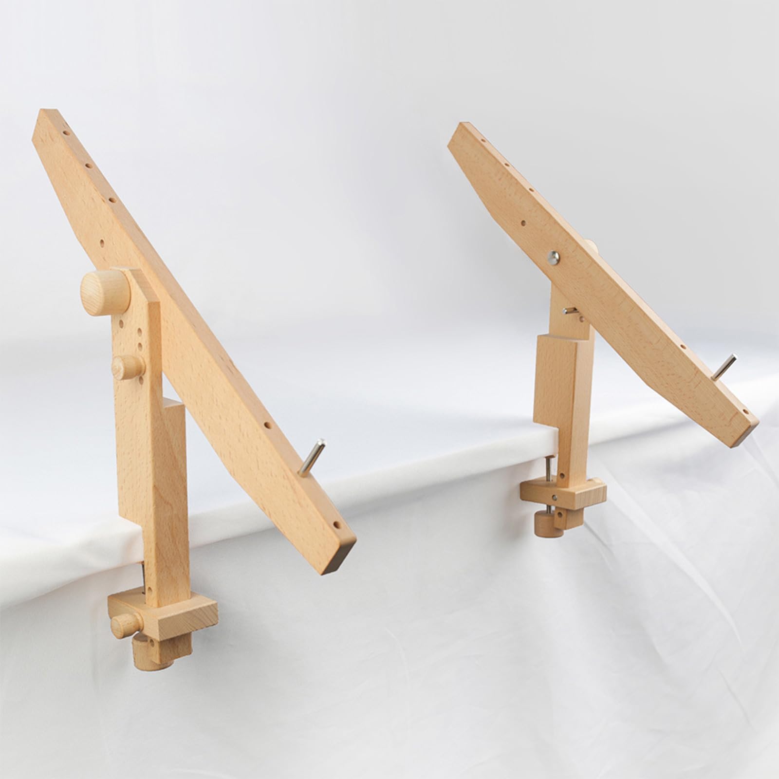 Soporte ergonómico de madera para coser con reposabrazos portátil, ajustable para entusiastas del bordado, soporte de bordado de madera de haya