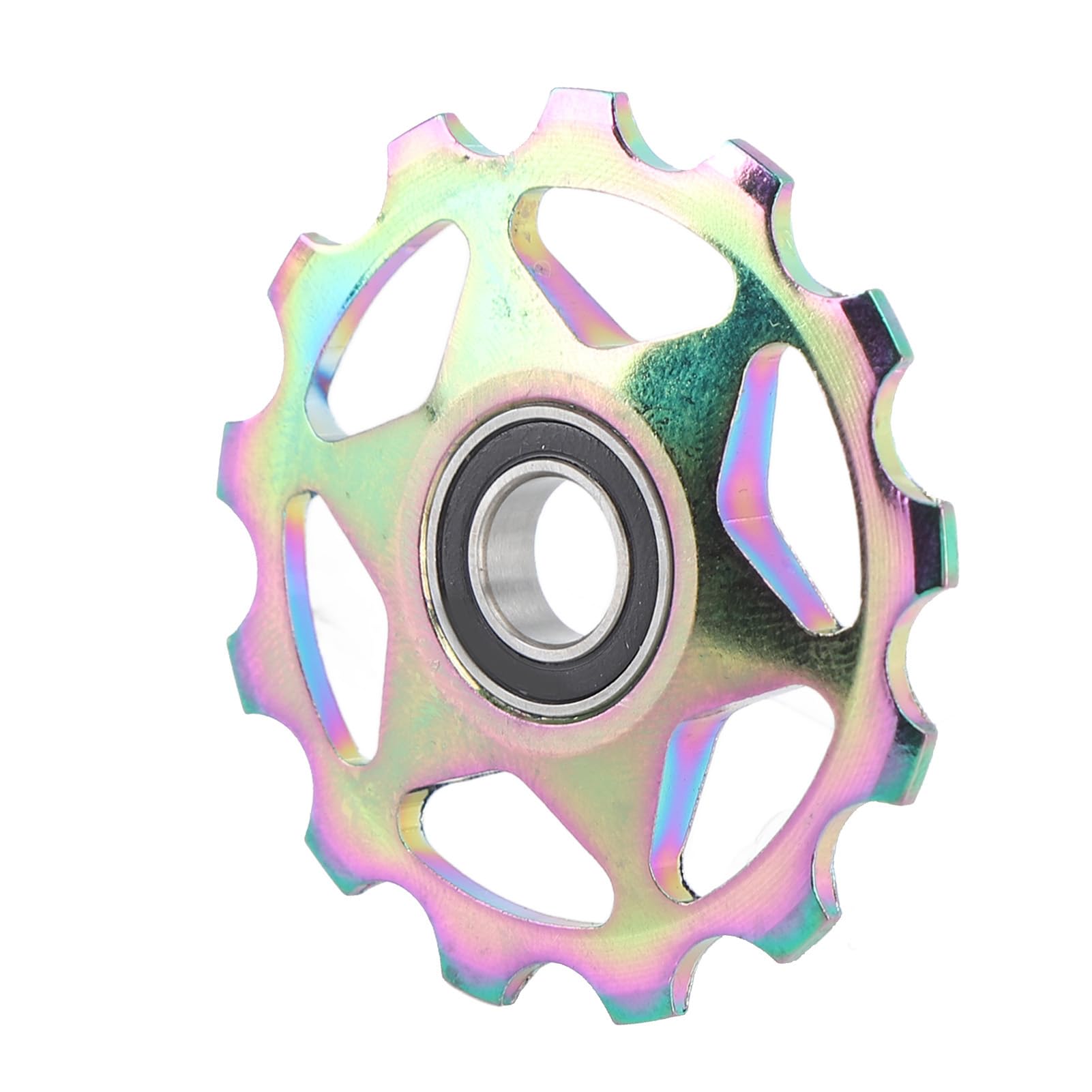 Jauarta 2Pcs Bike Derailleur Pulley Aluminium Alloy Rear Bearing Roller Wheel Component for Road Bike 13T