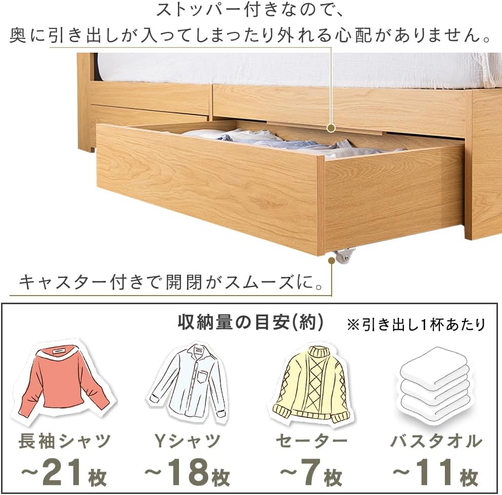 【ベッドマットレスセット】 アイリスプラザ 収納ベッド セミダブル ホワイト STB-SD ボンネルコイルマットレス ブラック SD