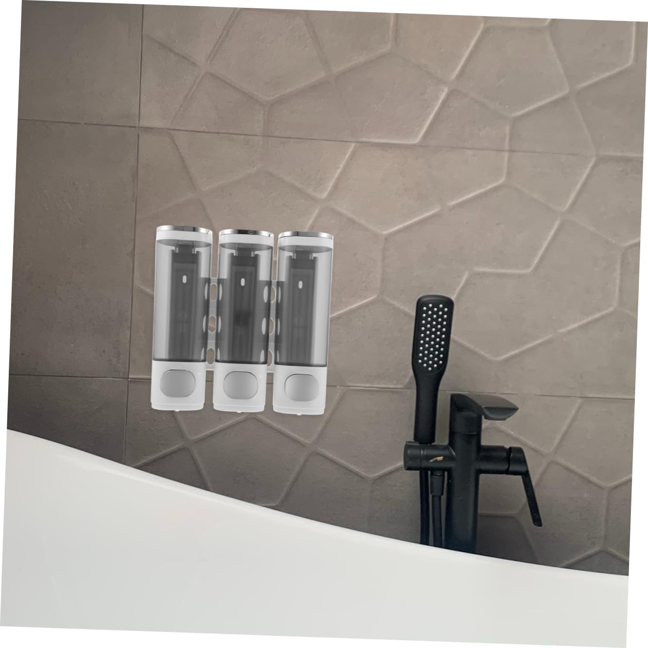 PRETYZOOM Wall-Mounted Soap Dispenser Shampoo Soap Holder for Bathroom No Leakage Wall-Mounted for Shower Room