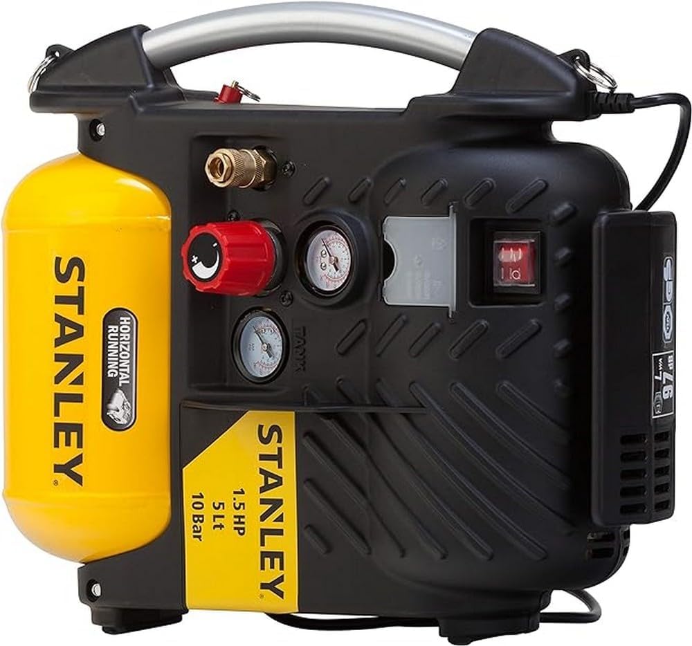 Stanley Compresseur DN200/10/5 Airboss & BGS 3215 | Soufflette à air comprimé | fonte d’aluminium | 3 buses