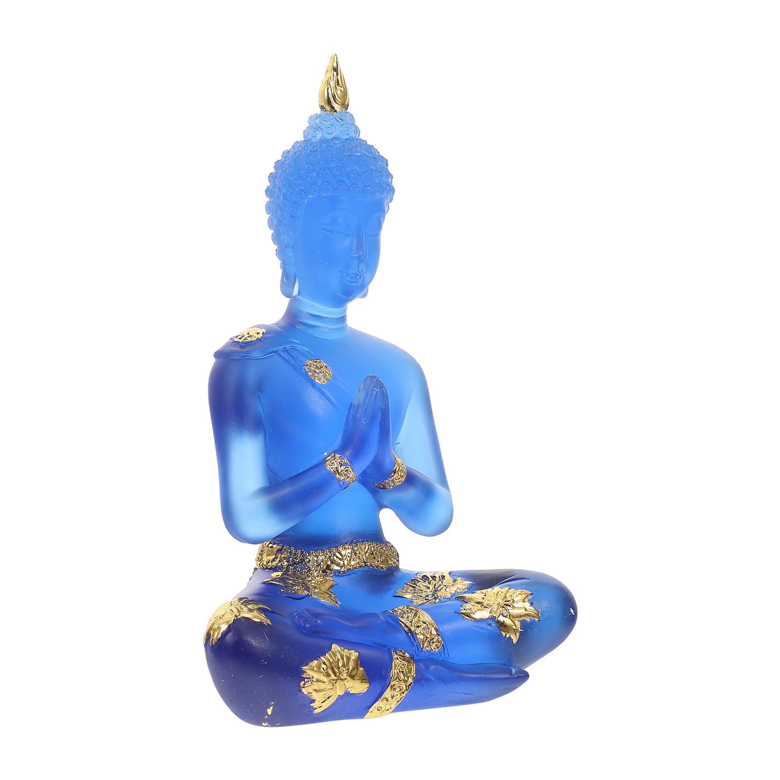 Statue Bouddha résine bleue GALPADA pour rompre la monotonie d'un salon terne