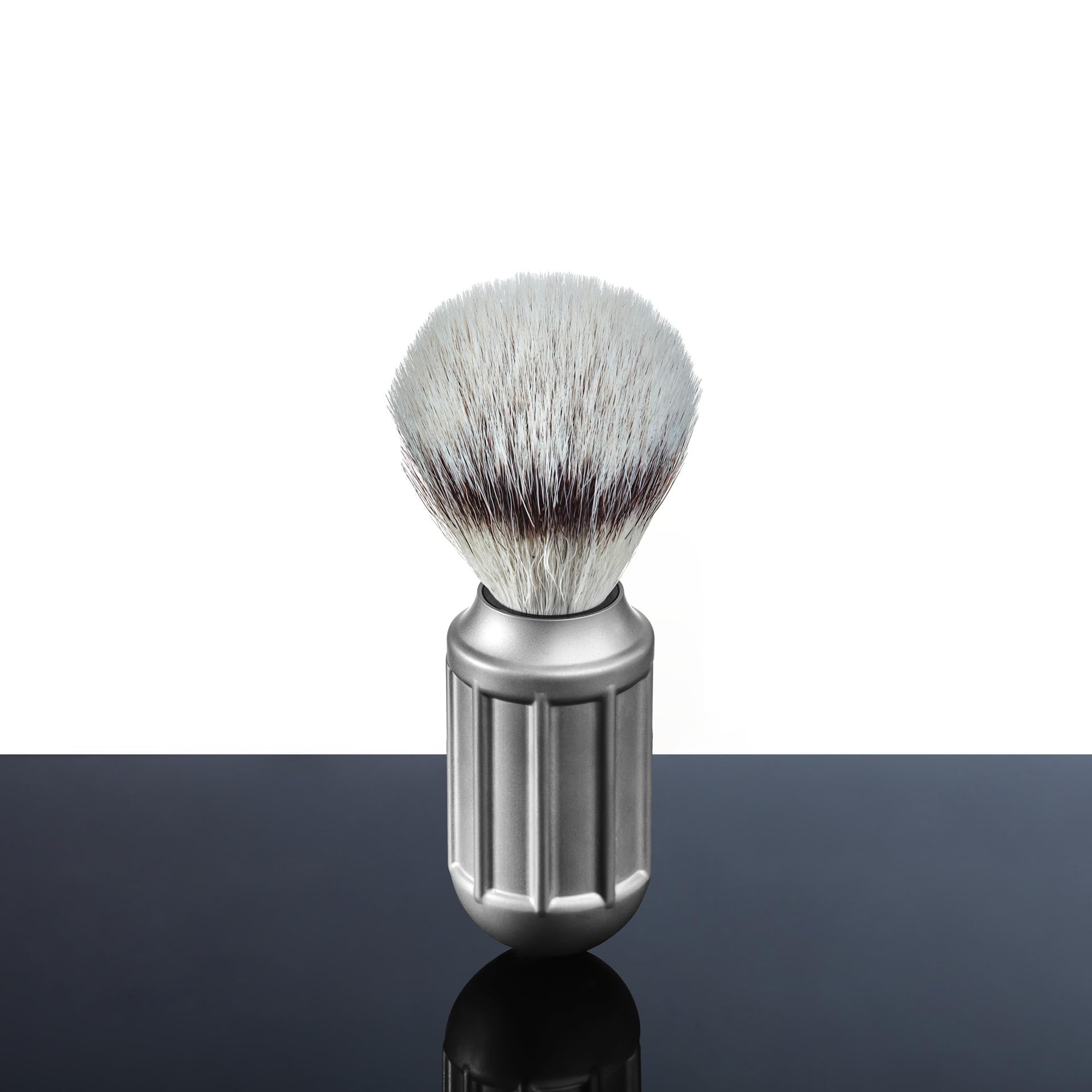 Titanium Rasuerset mit Rasierhobel, Veganem Rasierpinsel und Rasierständer, Titangrau | Titan Rasurset für präzise und hautschonende Nassrasur