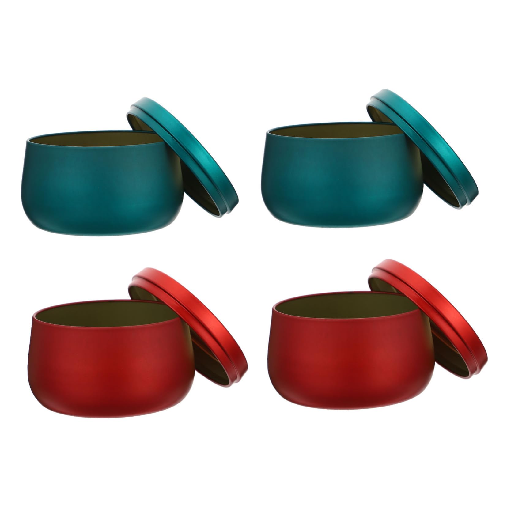 Cabilock 4pcs Christmas Tinplate Tea Canisters Sealed Storage Jars for Tea Candy and Treats Grandmother for Gifting and Projects