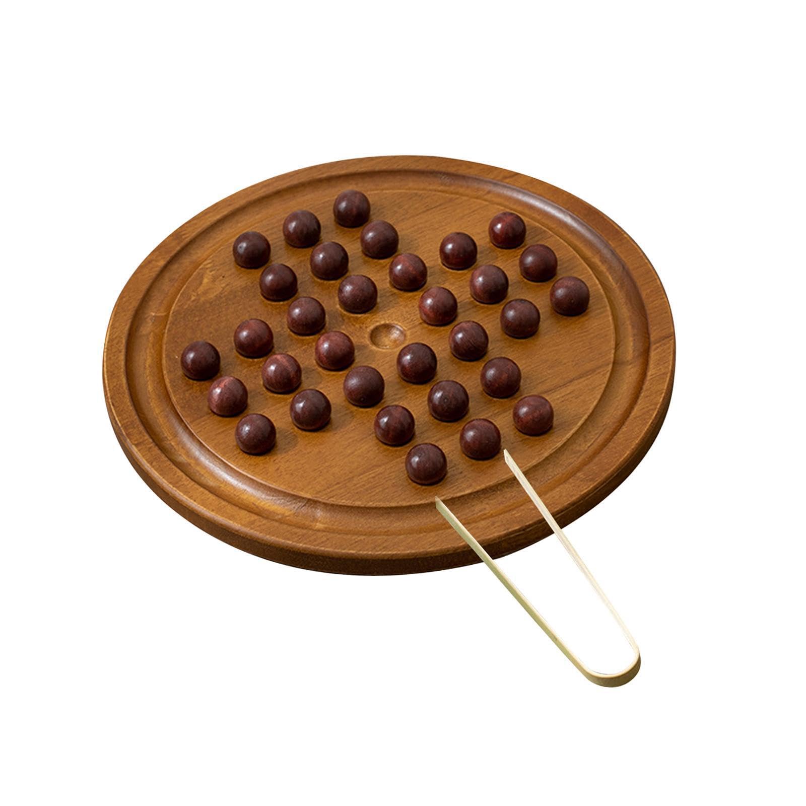 Classico gioco da tavolo indiano in legno solitario, attività divertente e coinvolgente, stimola le capacità di pensiero, migliora la pazienza e la