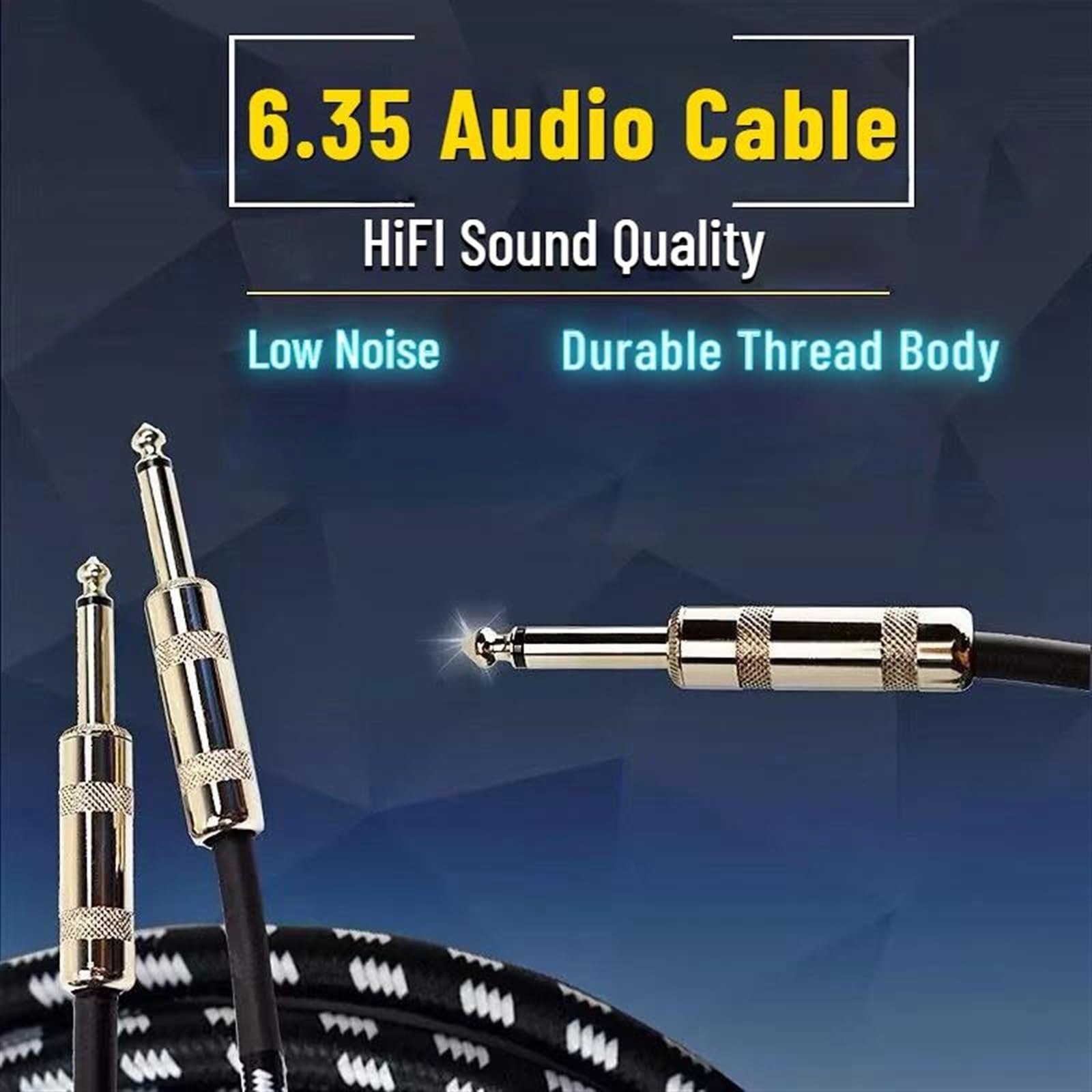 Pro Audio kabel Kabel Gitarowy Kabel Basowy Do Instrumentów Elektrycznych Kabel 1/4 Kątowy Do Prostego Do Mandoliny Elektrycznej Pro (Red L,7.5 m)