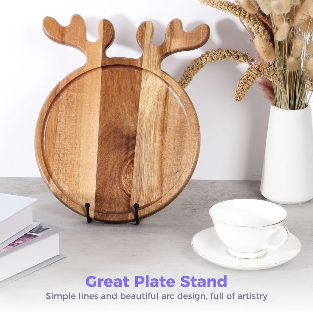 10-Pack Metal Plate & Photo Display Stands, Simple Tabletop Holders For Artworks, Books, Plates, And More