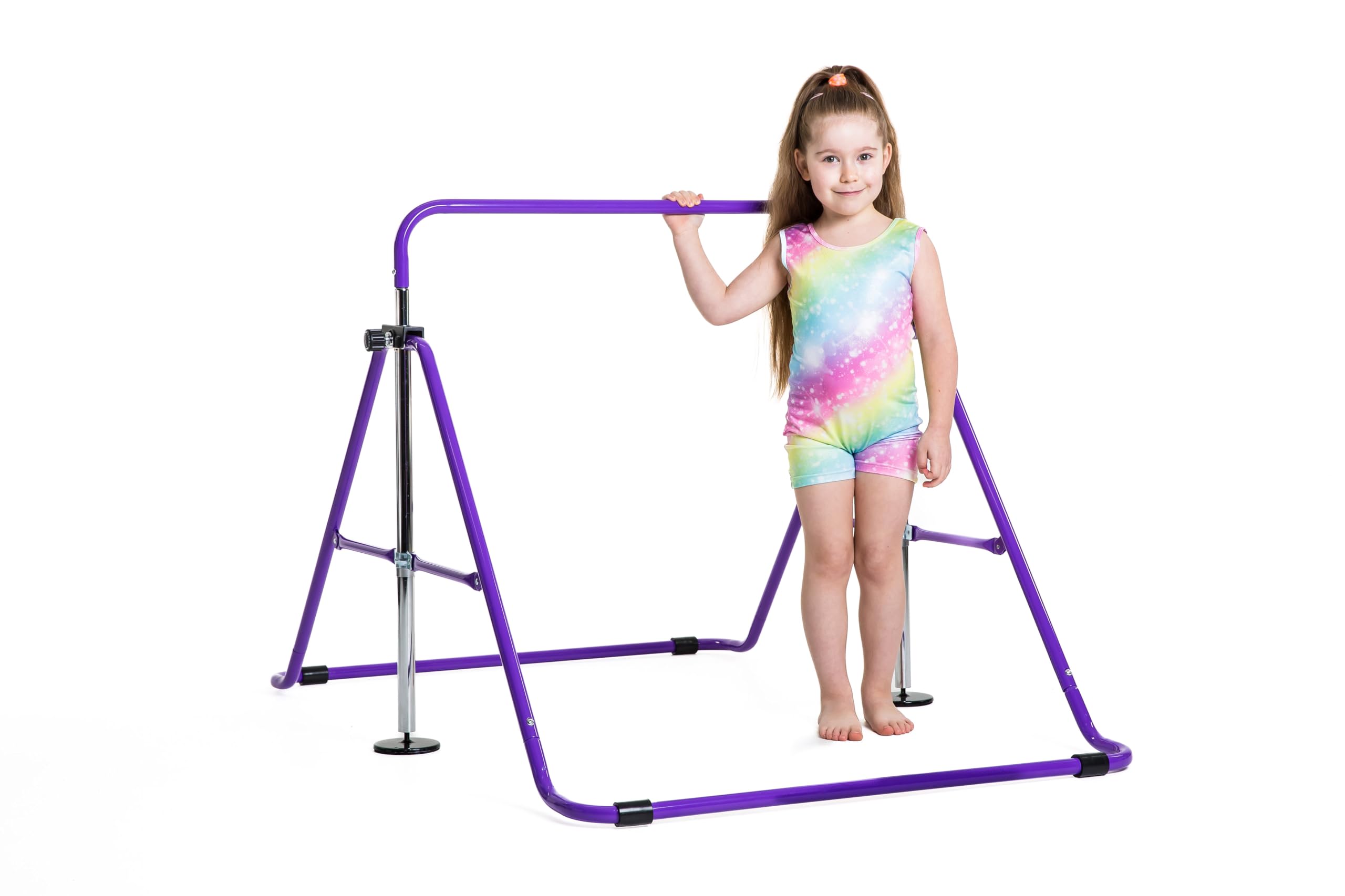 Barra de gimnasia para interiores y niños, altura ajustable para el hogar, estable y segura, barra de gimnasia con anillos y asas, resistente