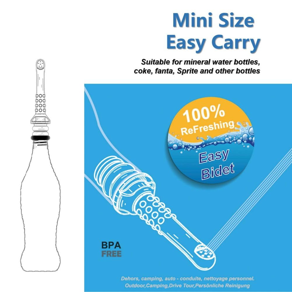 2PCS Backpacking Bidet - Portable Bidet for Toilet - Travel Bidets Universal Shower Pipe for Traviling Compatible with — view 3