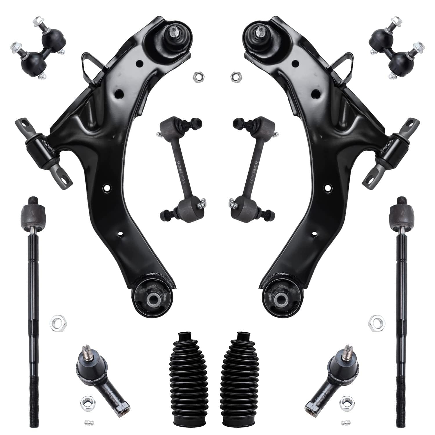 Detroit Axle - 12pc Front End Suspension Kit for Hyundai Elantra 01-06