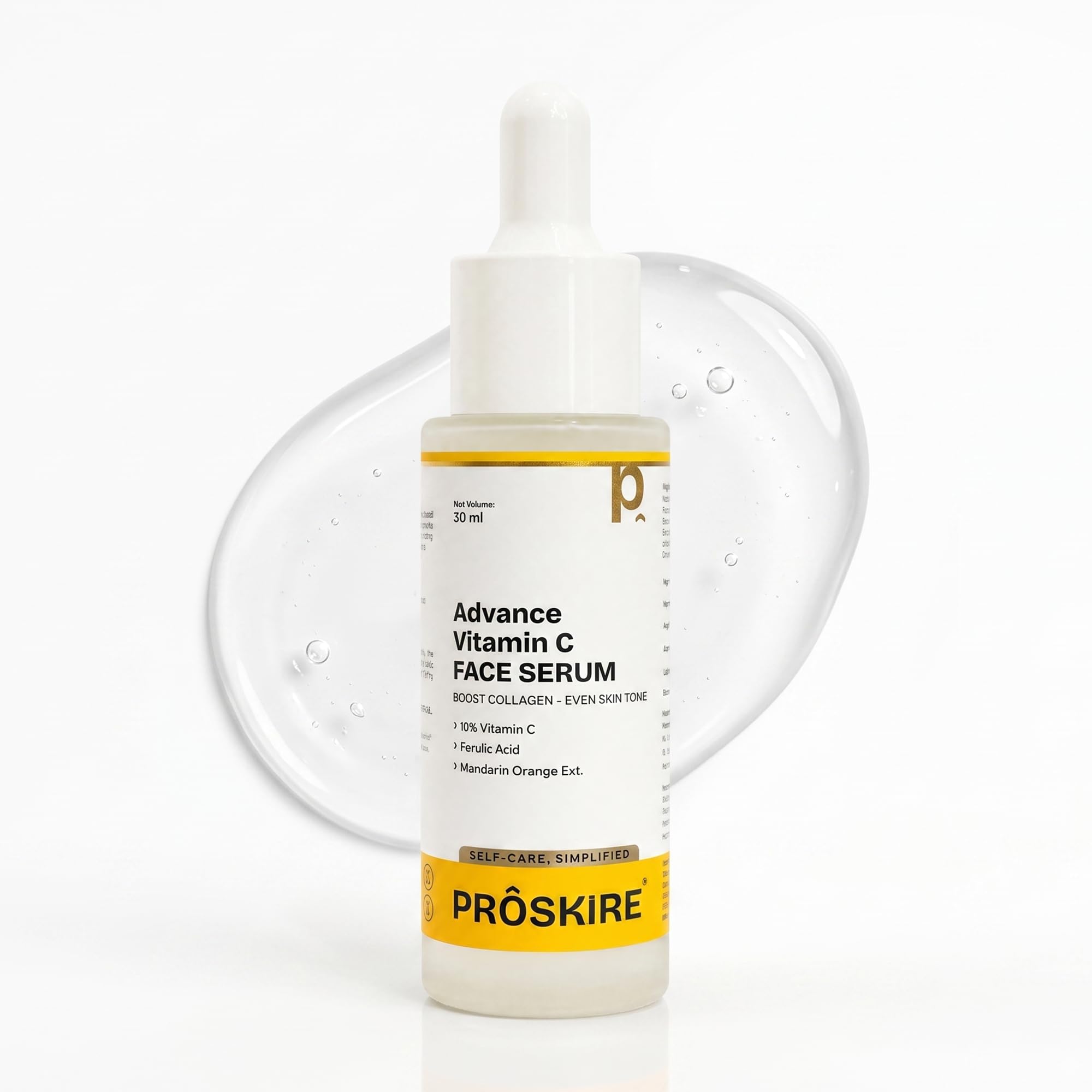10% Advance Vitamin C Serum With Ferulic Acid, Mandarin Orange Ext. For Dark Spots, Pigmentation & Glowing Face - 30 ml Pack