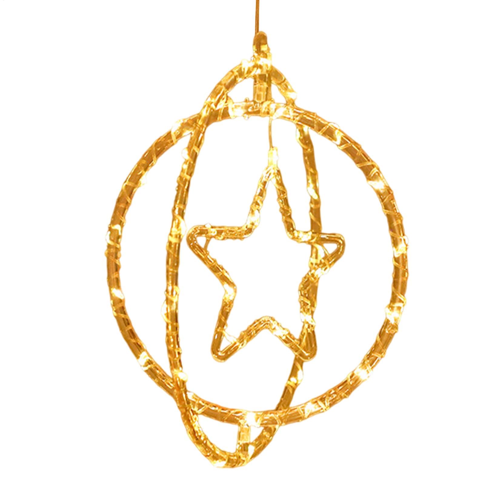LED Christmas Window Light Stars and Christmas Tree, LED Christmas Decorations Light for Window Decoration, Christmas Decoration, Balcony,p-Arty,Wedding
