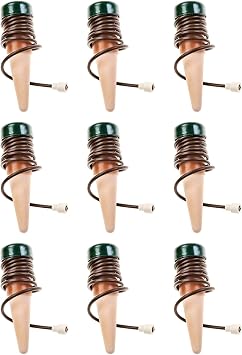 Blumat Classic Self-Watering Stakes - Prevents Overwatering and Underwatering for Healthy Growth While You are Away - Ideal for Indoor Plant Watering 9 Pack w/o Adapter