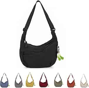 Amazon.com: Nylon Hobo Crescent Crossbody Bag for Women