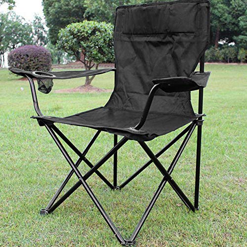 LANTUS Chaise de Camping Noire