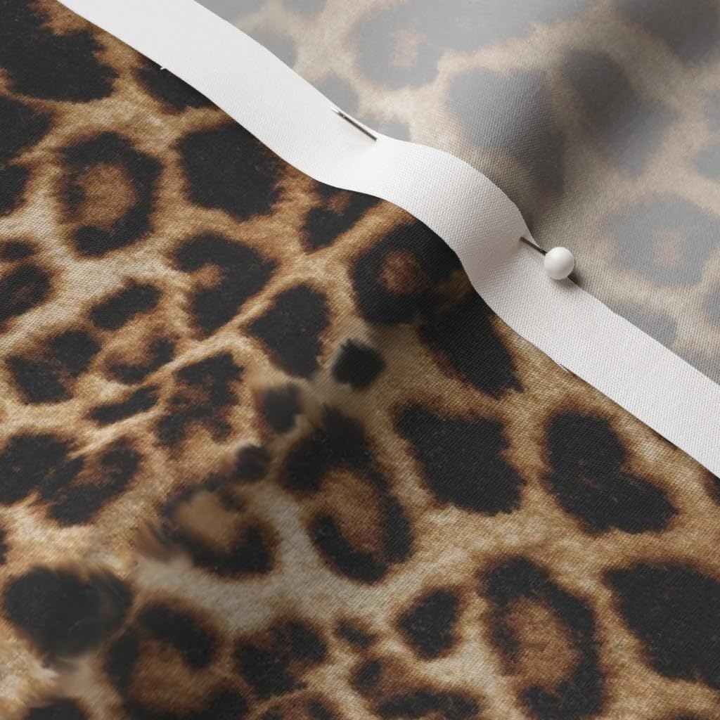 Spoonflower Fabric - Cheetah Leopard Brown Safari Animal Print Tan Realistic Africa Printed on Cotton Poplin Fabric by The Yard - Sewing Shirting Quilting Dresses Apparel Crafts