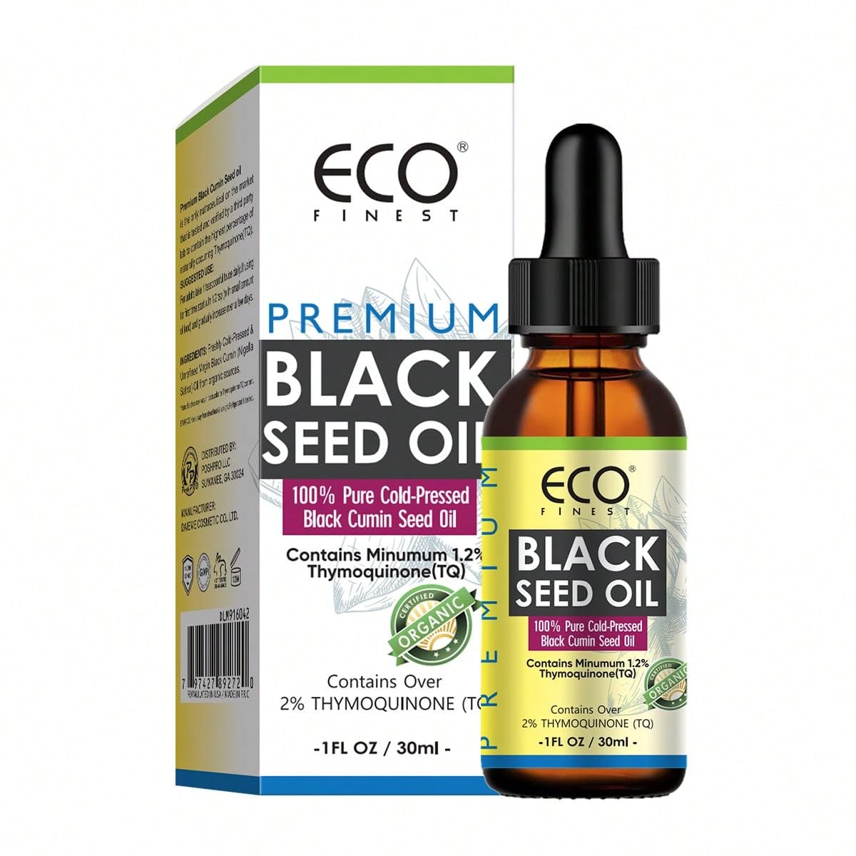 100% Pure Organic Black Seed Oil – Cold-Pressed Nigella Sativa Oil For Skin, Hair & Body, 30ml