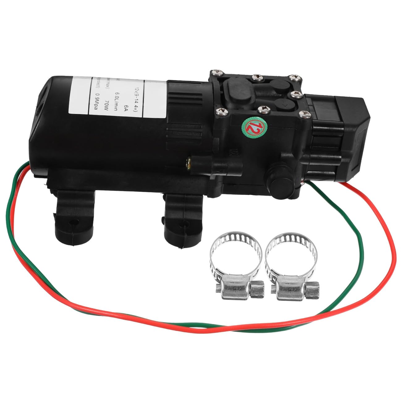 Alipis Bomba de Agua de Alta Presión Eléctrica de Diafragma 12v 70w Gran Flujo y Cuerpo de Plástico para Dispositivos de Pulverización y Filtrado