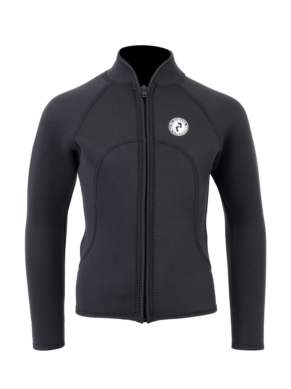 Two Bare Feet Kids Heritage Wetsuit Jacket - Full & Half Zip Chuldren's Wetsuit Jacket (Full Zip, 3XL)