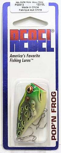 Miniatura 2 de Rebel Señuelos Pop'N Frog Topwater PoppingChugging Señuelo de pesca, 1 78 pulgadas, 316 onzas
