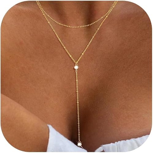 Dcfywl731 Minimal Dainty Gold Plated Dangle Earrings Layered