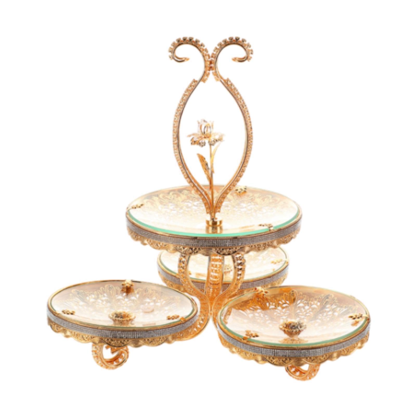 KIXZSAZ Multipurpose Glass Cupcake Stand Fruit Tray Showcasing One Of Kind Dessert Making Gift For Housewarming Party. Cupcake Stand Tiered Fruit Tray Living