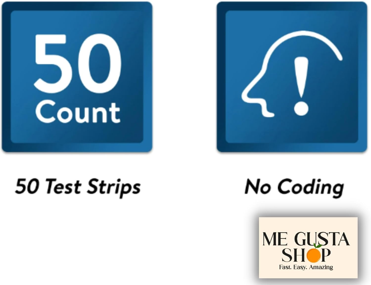 ReliOn Prime Blood Glucose Test Strips, 50 Count + me Gusta Sticker