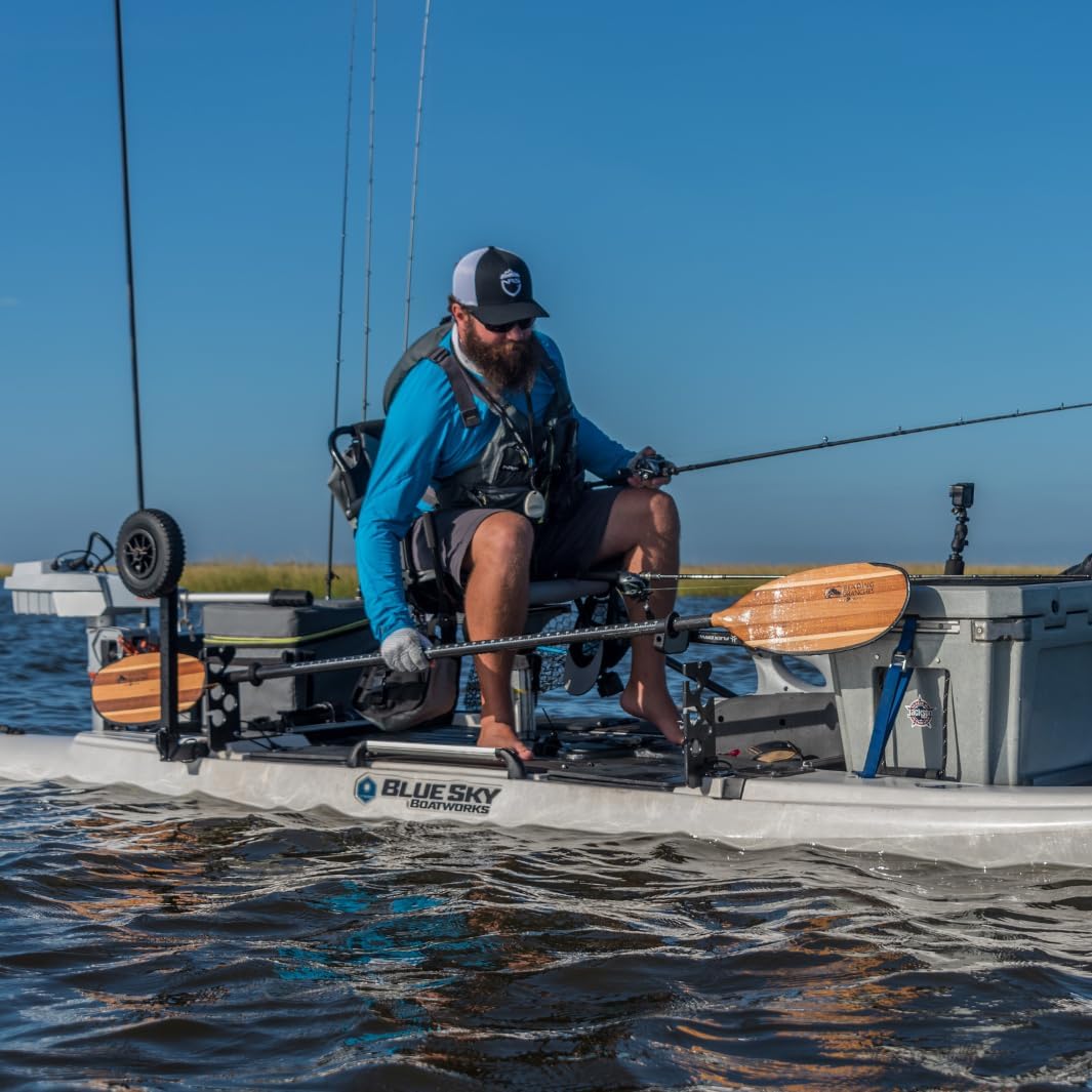 Bending Branches Angler Navigator Versa-Lok™ Kayak Paddle, Durable Wood for Moder-Day Kayaker, Wooden Blade with Rockgard® Tip Protection, 100% Carbon Shaft, Lightweight