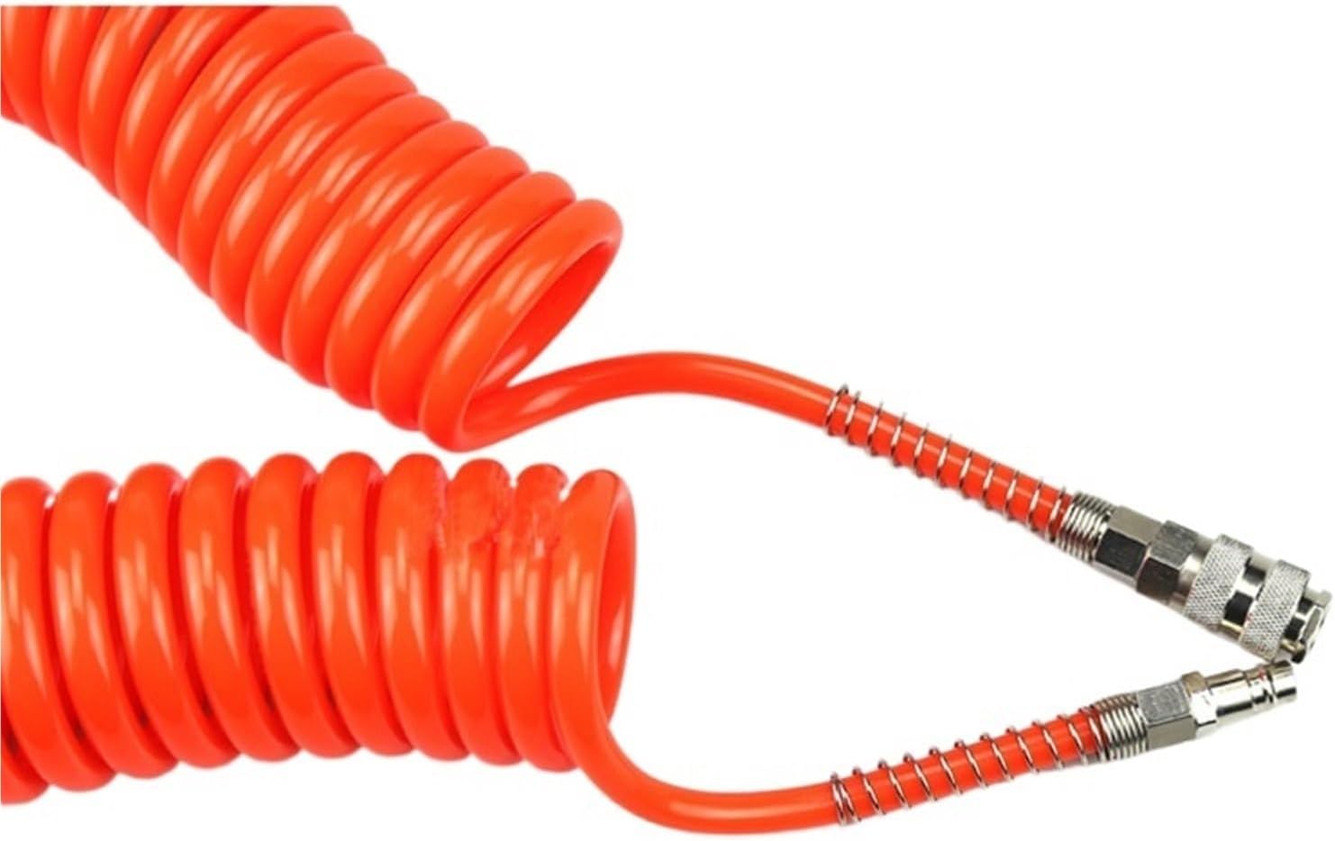 PU 8mm x 5mm Polyurethane Air Compressor Hose Tube With EU Fitting Flexible Tool Connector Spring Spiral Pipe 8 * 5(6M- w PPSP20)