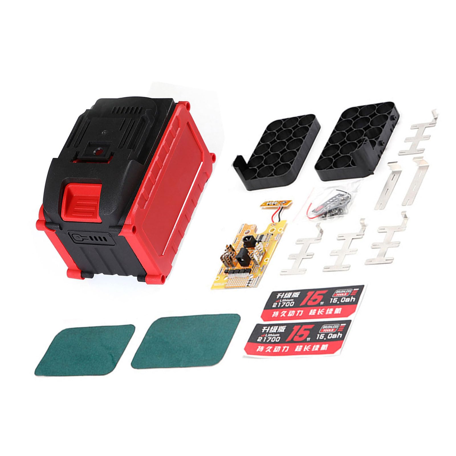 Hzbb 15 Verses Screwdriver Drill Battery Abs Housing 21700 Battery Pack Set Power Tool And Diyer Projects Pack
