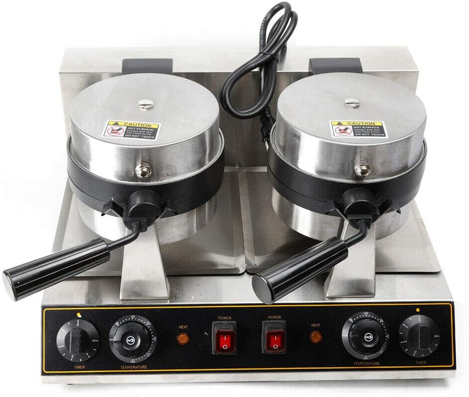 GUANG Commercial Waffle Maker, 2600W Double Head Stainless