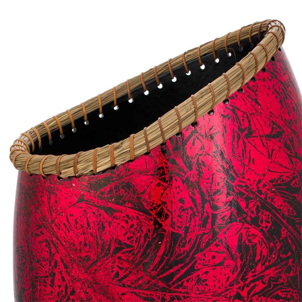 WANDERLUST DECO Jarrón de cerámica Rojo 28x17,5x48