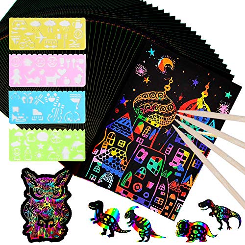 scratch art box of rainbow mini notes
