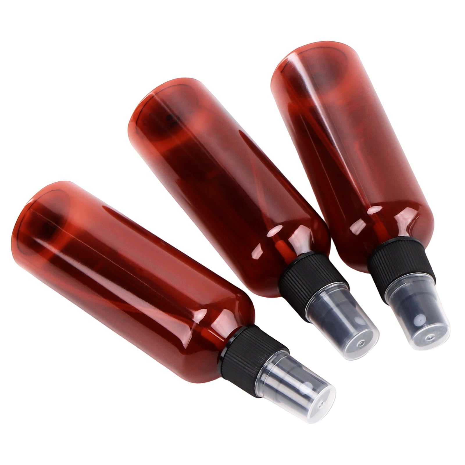 KEILEOHO 40 botellas pulverizadoras pequeñas de 100 ml de plástico con cabezal pulverizador negro, botella vacía para alcohol, cuidado corporal, líquido, cosmética, perfume