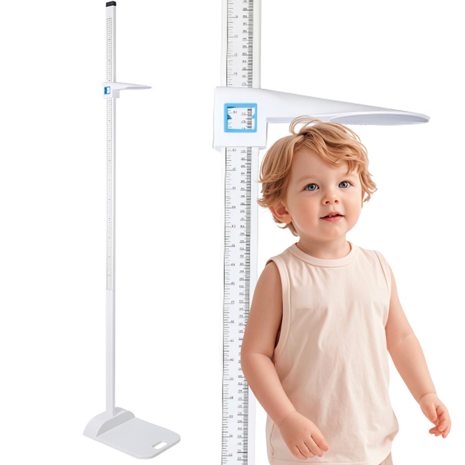 Estadiómetro portátil,estadímetro médico,pantalla de doble escala,rango de medición de 20 a 210 cm (8 a 82 pulgadas) Adecuado para niños,adultos, consultorios médicos,hogar y gimnasios