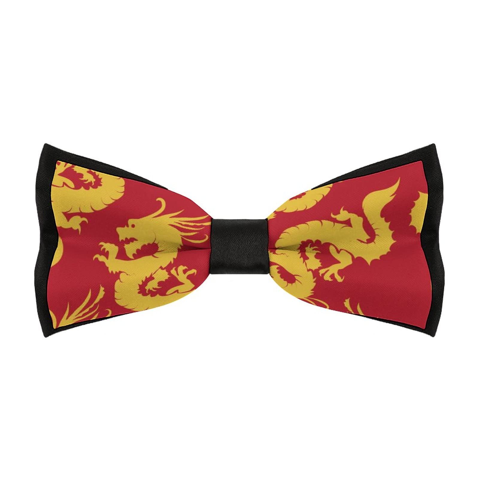 Chinese Dragons Men's Pre-tied Bowties Adjustable Bow Tie Funny Necktie For Wedding Party