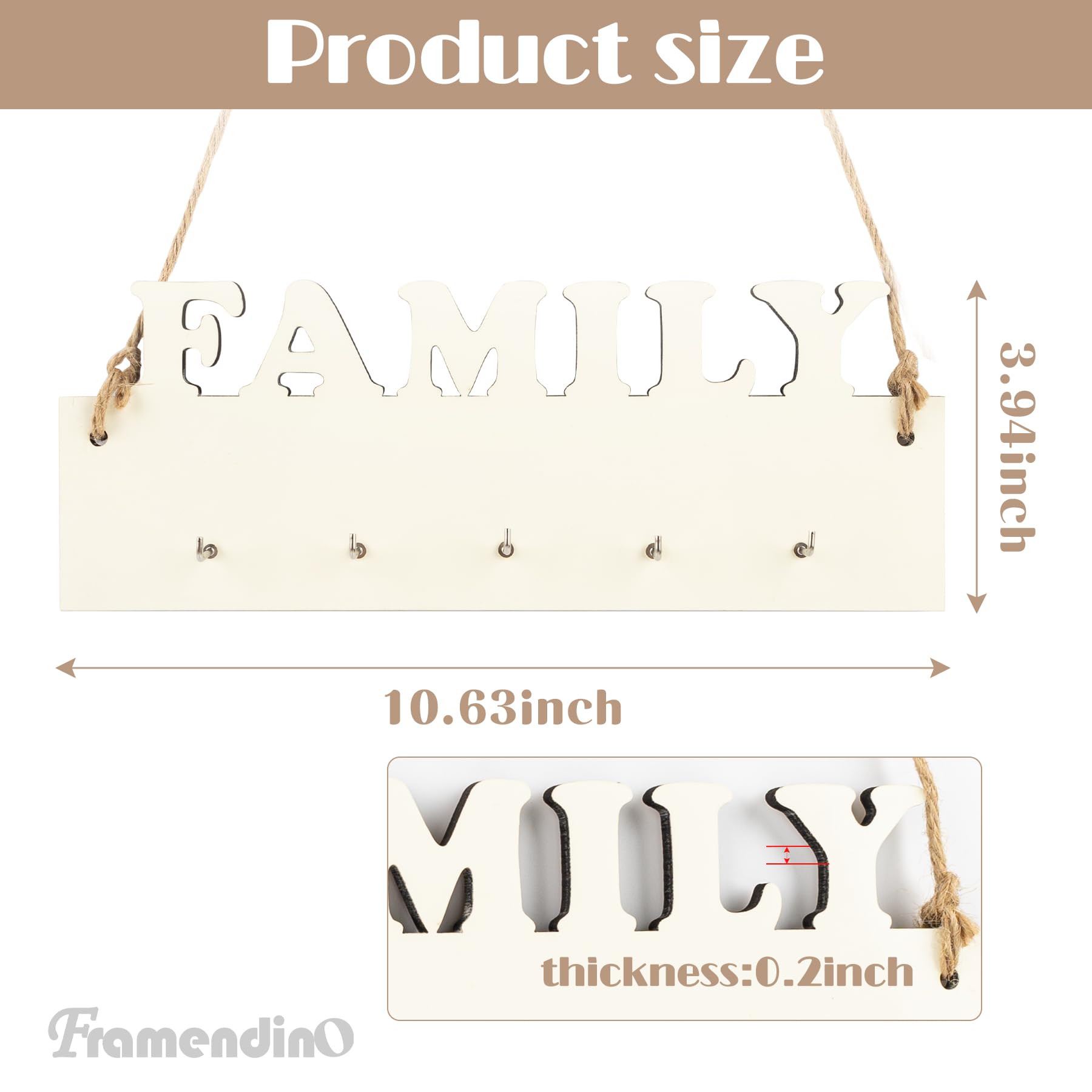 Framendino, 2 Pack Sublimation Door Hanger Blanks Sign Unfinished Wall Hanging Ornament for DIY Craft Home Decor Famlly Shaped