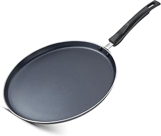 Judge By Prestige 28Cm Everyday Non-Stick Tawa (Aluminium) | Low Oil Cooking | Easy to Clean |Cool Touch Handle, Black Price In India