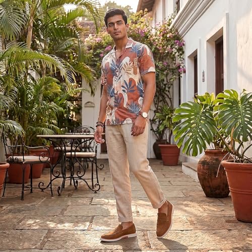 Image of HAYES LONDON Italian Suede Leather Loafers for Men | Casual Slip-On Shoes | Breathable & Lightweight Summer Wear | Comfortable Walking Shoes