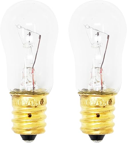 Paquete de 2 bombillas de repuesto para refrigerador Hotpoint HSM25GFTCSA - Compatible con Hotpoint WR02X12208