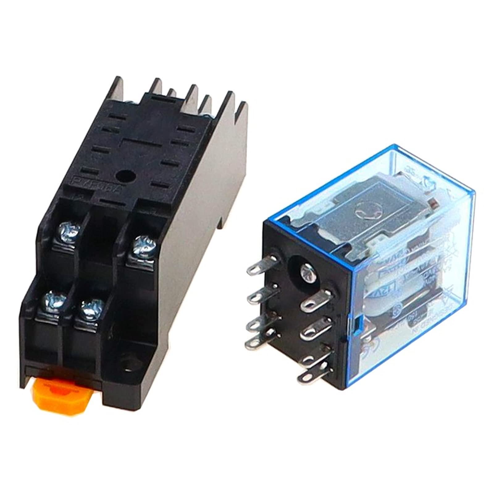 VDOQTLJT 10pcs MY2P HH52P MY2NJ DPDTMiniature Coil Generalelectromagnetic Intermediate Relay Switch withSocket Base LED AC 110V 220V DC 12V 24V(Ac,24V)