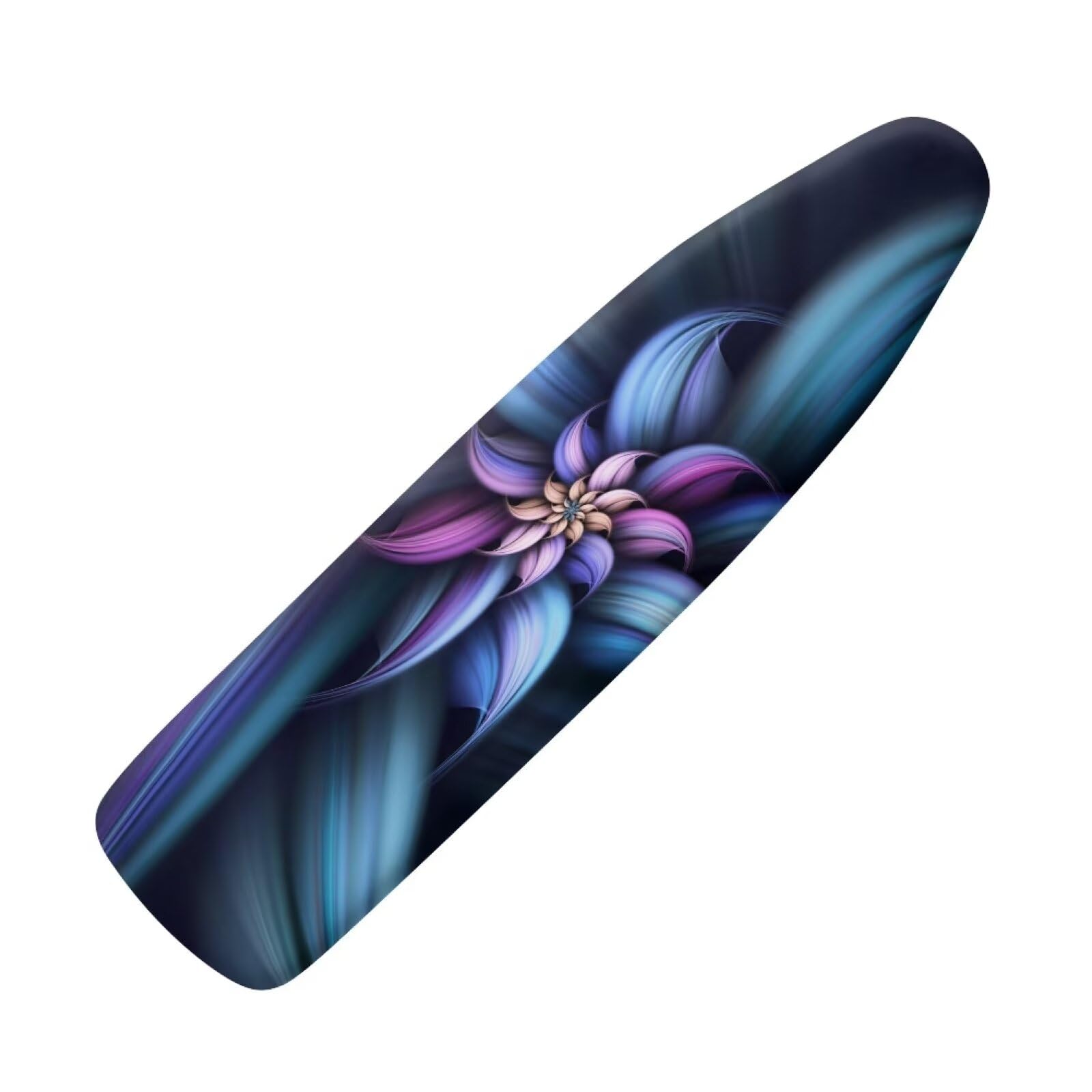 NETILGEN Ironing Board Cover with Hook and Loop Fasteners Easy to Install Protective Covers Machine Washable for Home Hotel Fits up to 115 x 36cm, Blue Purple Flower — image 1