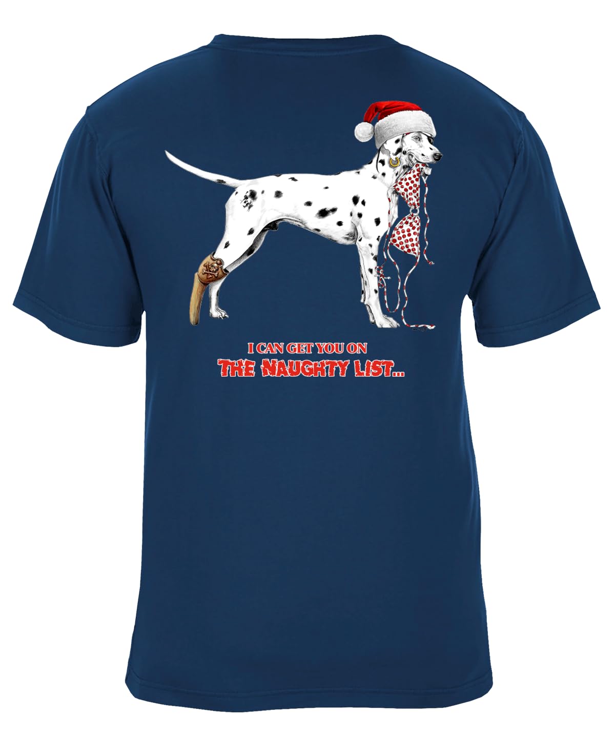 SEA DOG Christmas Naughty List Santa Hat Holiday Festive Graphic T-Shirt,100% Ringspun Cotton, Relaxed Fit, Printed in USA