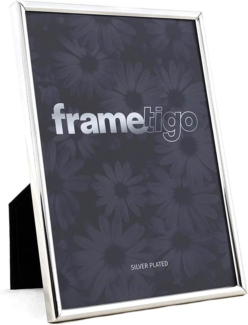 Frametigo Silver Plated Thin Edge Photo Frame - Fits Photo Size 8"x10" (20x25cm)