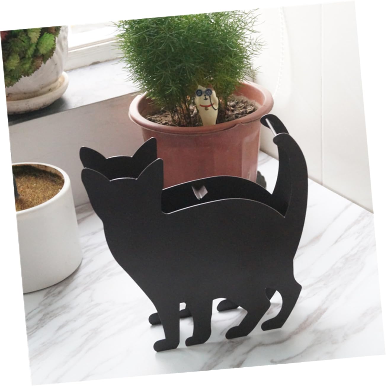 - Porta spirali in ferro, a forma di gatto, decorazione per scrivania, tavola