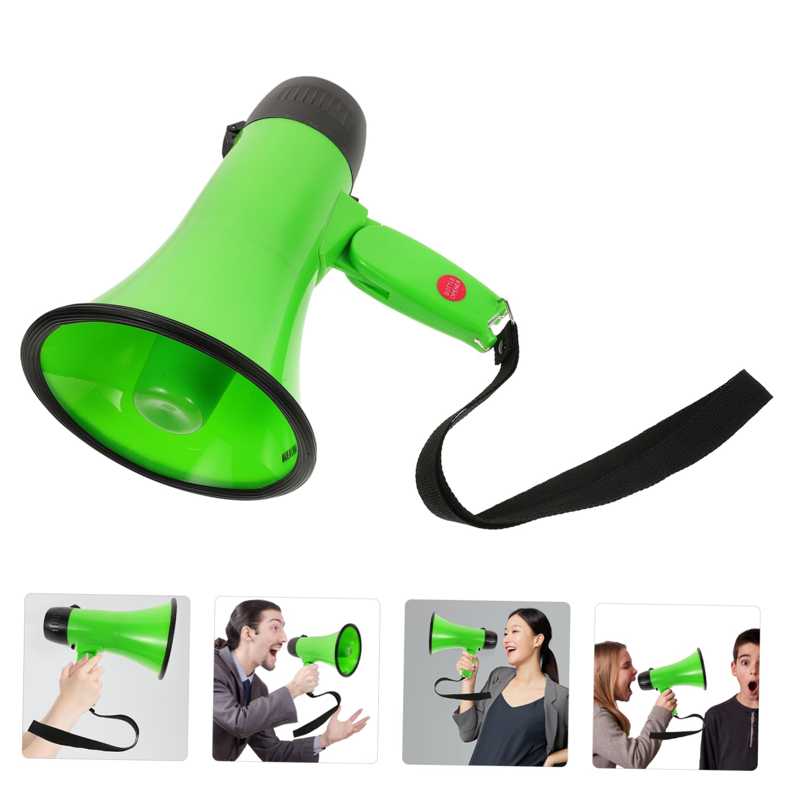 BESPORTBLE Megáfono Portátil de 25 W con Grabación de 240 S y Diseño de Abs con Asa para Eventos al Aire Libre y Animación Deportiva