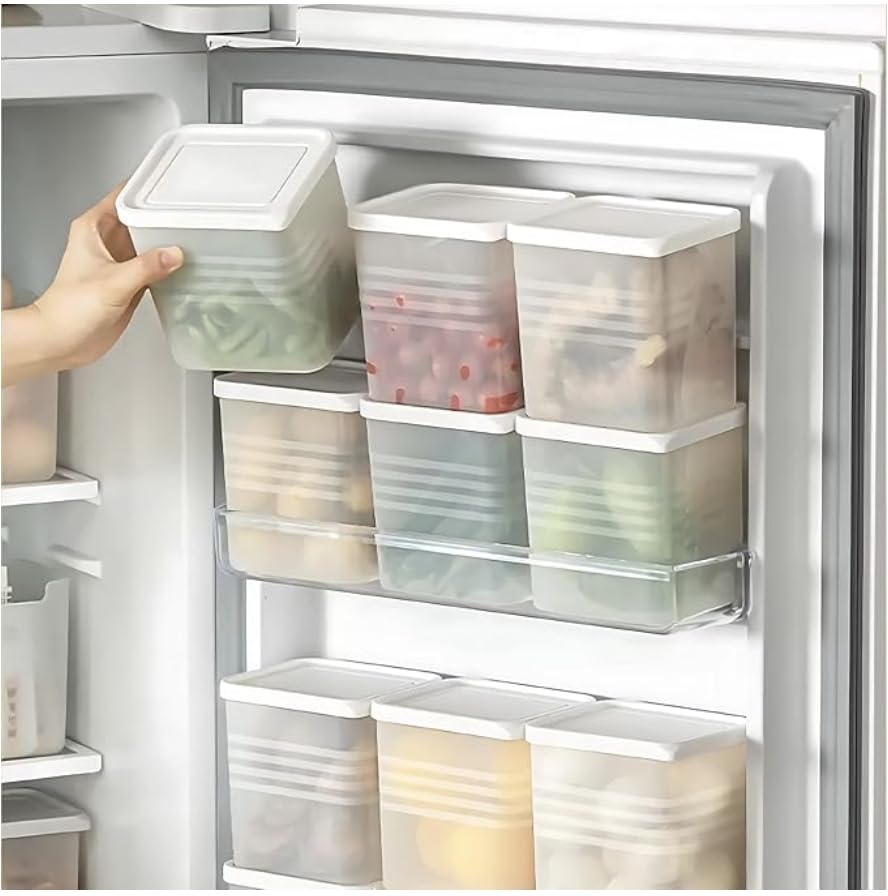 Image of JYNEX Airtight Food Storage Containers Set of 6 (1000ml Each) | BPA Free Kitchen & Fridge Storage Boxes | Stackable, Leak Resistant Plastic Containers for Pantry, Refrigerator & Freezer Storage