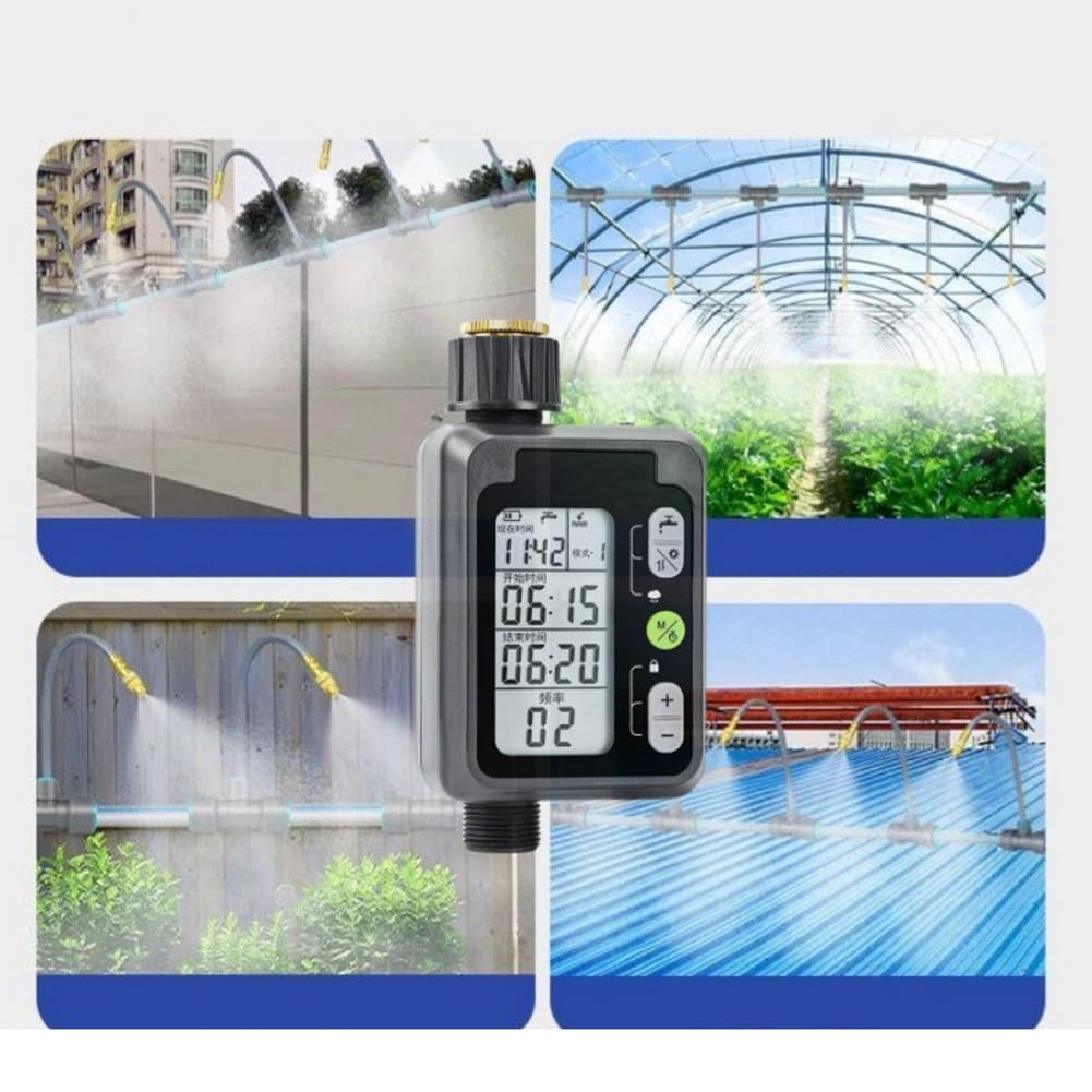 Contrôleur d'irrigation de jardin avec paramètres programmables, minuterie automatique avec retard de pluie pour arroseurs extérieurs