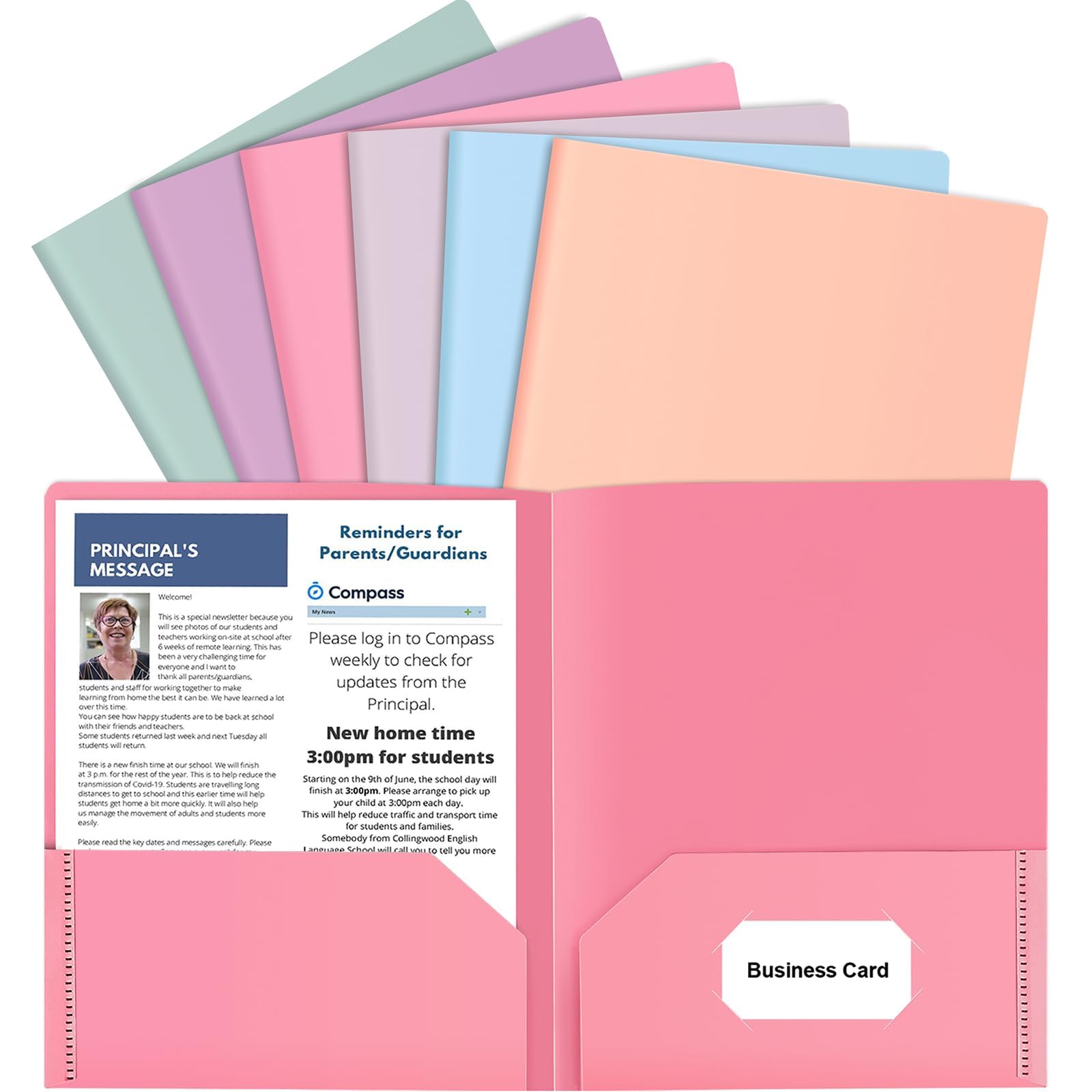 Amazon.com : HABGP 6 Pack Colored File Folders with Pockets and